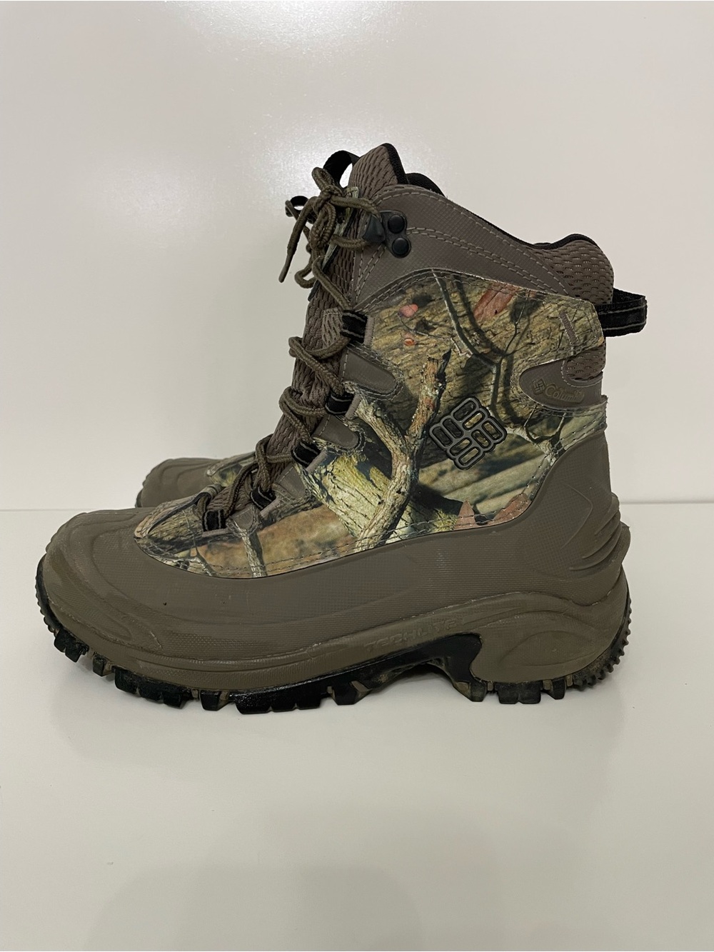 Columbia Bugaboot Waterproof Boots Camo Winter Hunting Hiking Insulated Gorpcore